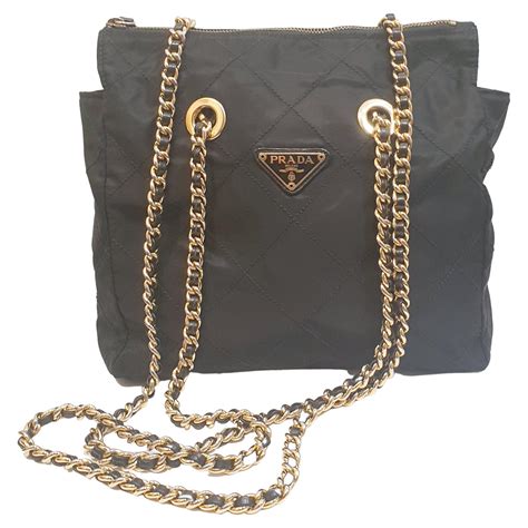 prada bags with chain strap|prada nylon shoulder bag price.